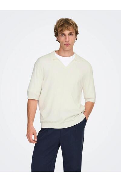 Only & Sons Men's Onswyler Life Rlx 12 Ss Split Knit Noos Os22036158-4880714