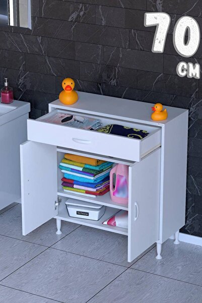 Modilayn Arges 2 Raflı 1 Çekmeceli Çok Amaçlı Dolap 14 Farklı Ölçü Mutfak Ban...