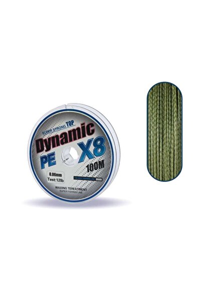 CAPTAIN Dynamic Soft Pe 8 Braided Fishing Line 100m Green 0.20 mm