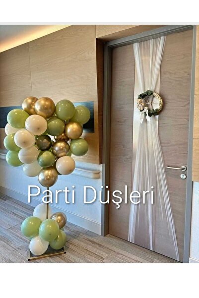 Parti Düşleri Hastane odası Balon Süsleme Krem - Gold - Yeşil
