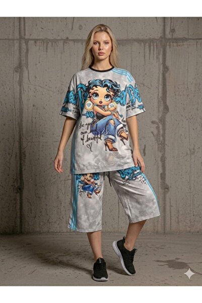 DENİKK Μοντέρνο Σετ Αθλητικής Φόρμας με Ψηφιακή Εκτύπωση Πέτρας και Κέντημα μ...