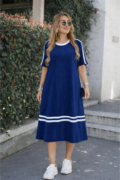 Kokosh moda Rochie de vară lungă din viscoză, cu mânecă scurtă, cu decolteu t...