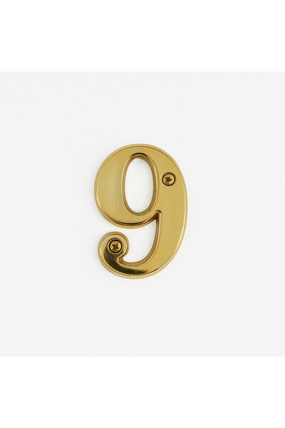 ESBH Gold Kapı Numarası Paslanmaz Çelik No :9 Vida Delikli