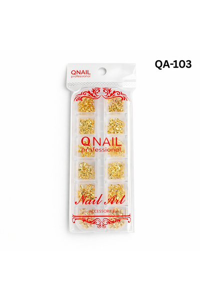 QNAİL PROFESSİONAL Renkli Tırnak Taşı Seti 12'Li Nail Art Süsleme Parlak Kris...
