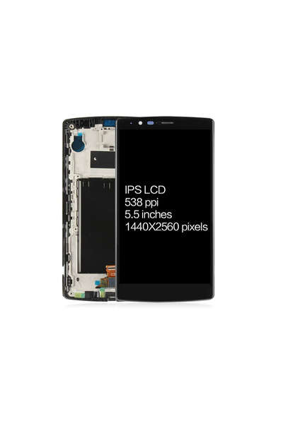 ACCESSORY LG G4 H810 Uyumlu Çıtalı Siyah Çerçeveli LCD Dokunmatik Ekran