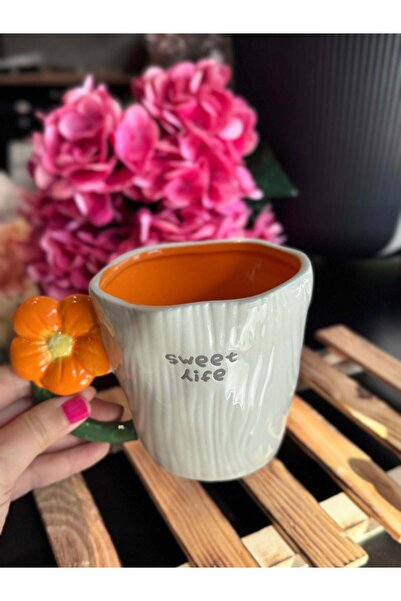 şirineşyalarım Orange Flower Collection Mug - 435 ml / 1 Piece