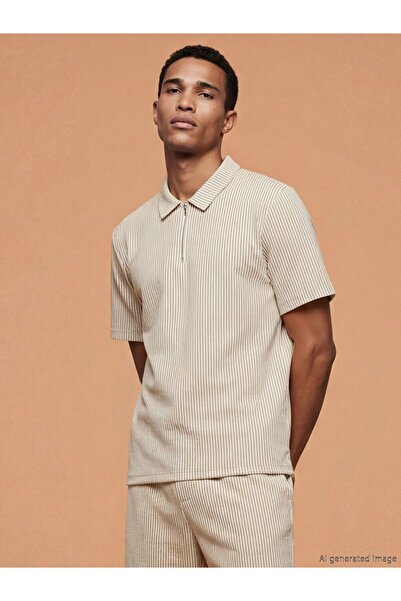 LC Waikiki Polo Neck Striped Men's T-Shirt
