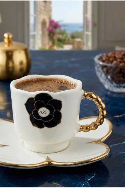 ACAR Charlotte 6-Person Coffee Cup Set 90 ml 09363 Black
