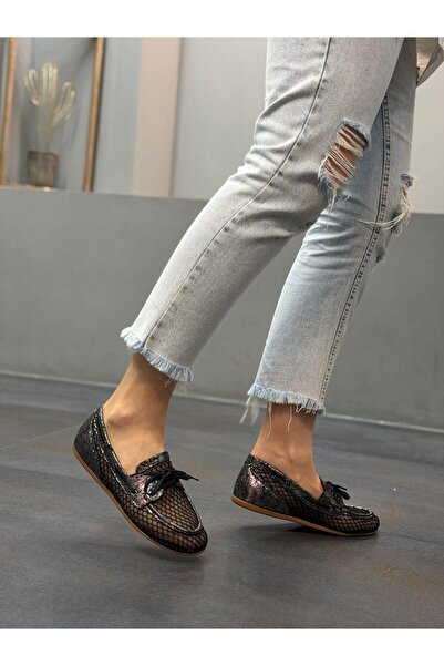 DİVA Γυναικείες καθημερινές μπαλαρίνες LOYA Black Mesh