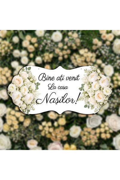 Bello Carino High quality decoration products Plăcuță "Bine ați venit la Casa Nașilor!", 67 x 31 cm