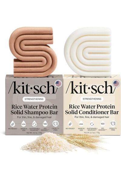 Kitsch Rice Bar Shampoo and Conditioner Bar for Hair Growth