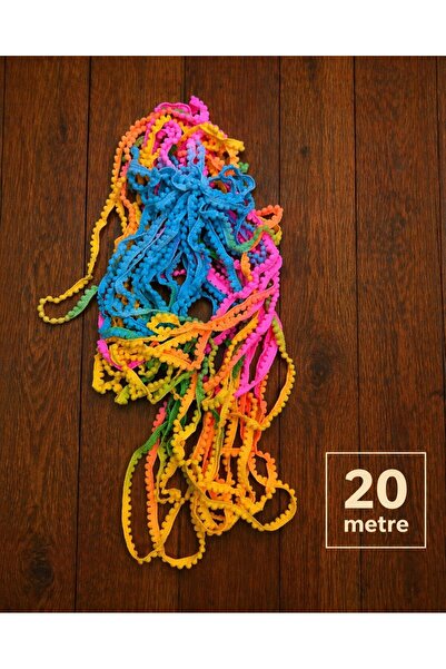 Esteks Dantel ve Tekstil Aksesuarları Κορδέλα Πομπόν Πολύχρωμη 20 Μέτρα.