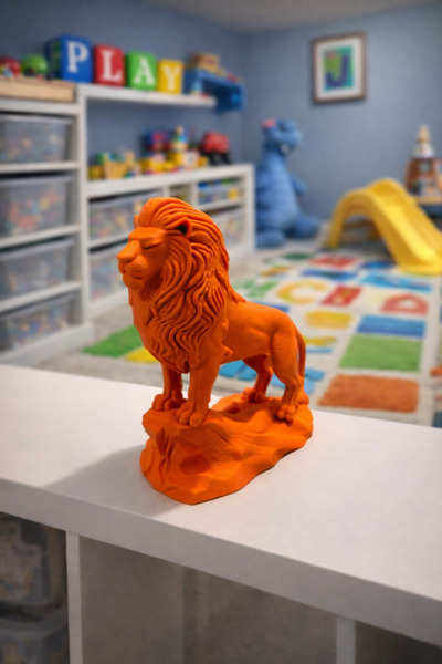 GECE 3D ASLAN FİGÜRÜ 3D