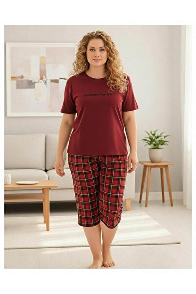 Mihra Γυναικείο Σετ Πιτζάμες Μιλάνο Μεγάλο Μέγεθος με Κοντό Μανίκι ΚΑΠΡΙ 5050...