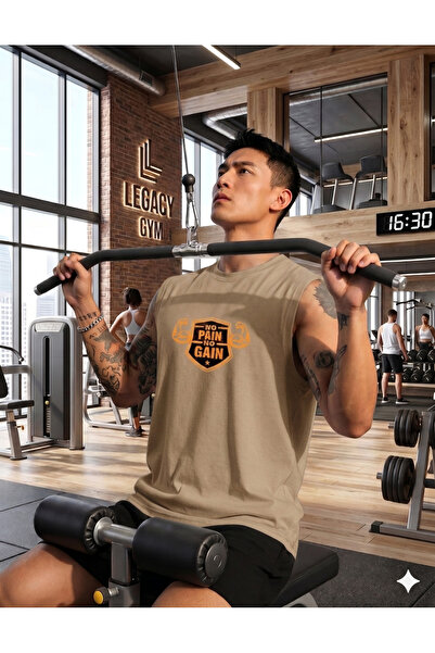 FAVORİST Tricou No Pain No Gain Star cu mânecă scurtă