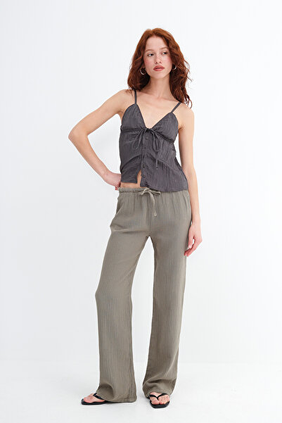 Addax Παντελόνι με κορδόνι στη μέση PN5502