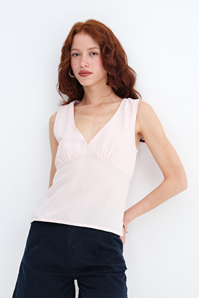 Addax Μπλούζα από μείγμα λινών A18083