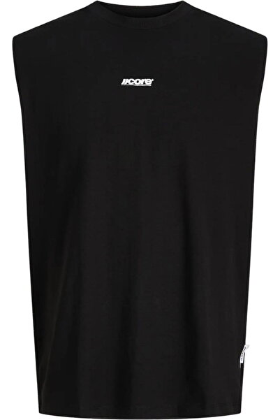 Jack & Jones JACK &JONES Αμάνικο μπλουζάκι με σχέδιο Club - 12295023-Μαύρο