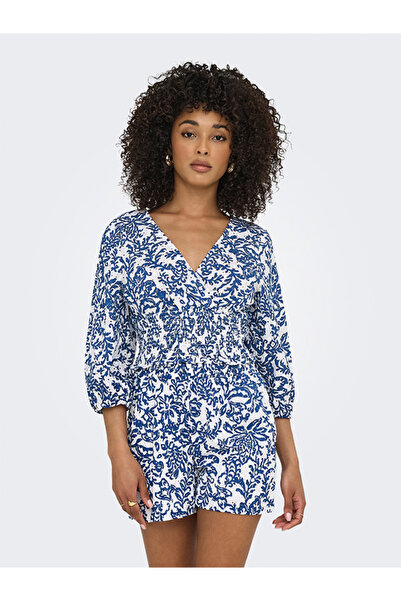 ONLY ONLCHANEE 34 SMOCK EMB TOP WVN Γυναικεία Λευκή Μπλούζα - 15350001