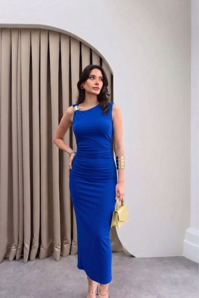 ALFUDO Moda Collection Βραδινό φόρεμα αποφοίτησης με λεπτομέρεια από κόκκινο ...