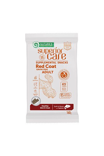 Nature's Protection Superior Care Kızıl Tüylü Köpekler İçin Somonlu Deri & Tü...
