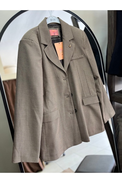 MODEL Quzu-Ekose Blazer Ceket