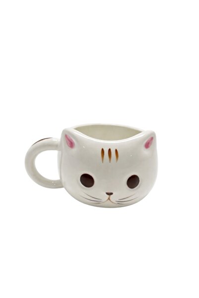 CAVAŞ sun hat 3D Cat Design Embossed Mug Cup Product Dimensions; 9*8 cm