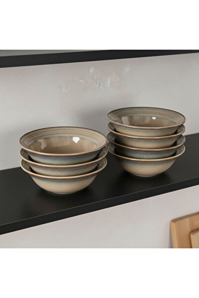 Güral Porselen Güral 6 Adet 15 Cm Çorba Kasesi Reaktif Agate 969