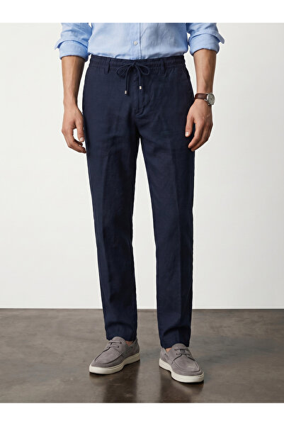 BASEL.CO Pantaloni jogger din in cu talie elastică