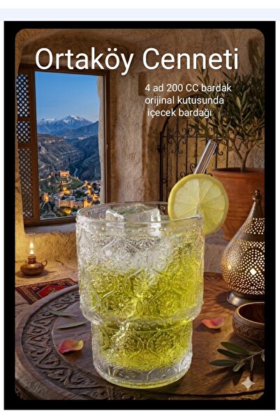 ORTAKÖYCENNETİ 4-Piece Cocktail Short Glasses 200 Cc Hajji New Concept Decor ...