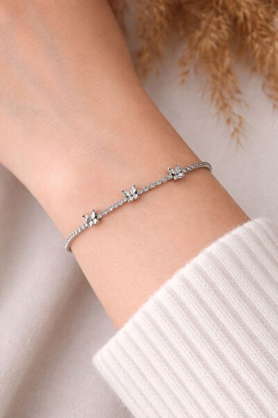 stainless steell Zircon Stone Figure Detailed Waterway Steel Bracelet