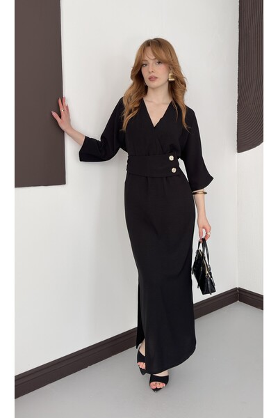 verabelle Φόρεμα από ύφασμα Aerobin με διπλό στήθος, σχισμή στο λαιμό και λεπ...