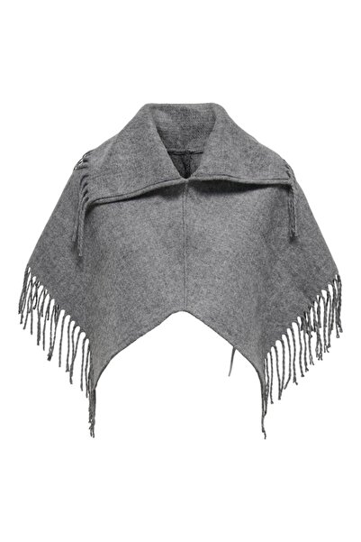 ONLY ONLADELLE FRINGE COLLAR CC Γυναικείο Γκρι Κασκόλ - 15350306