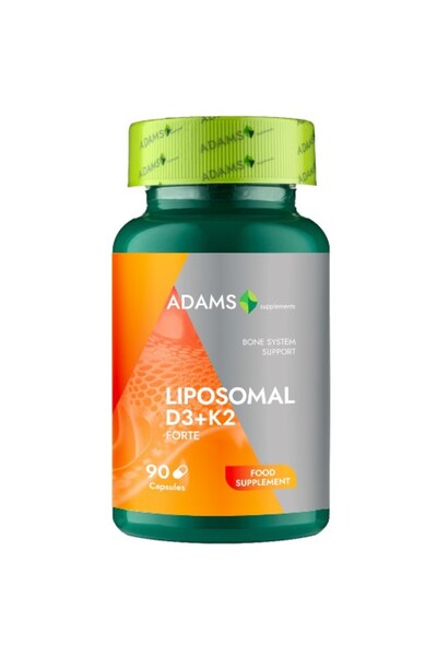 Adams Supplements Liposomal D3+K2 Forte 90cps, Adams