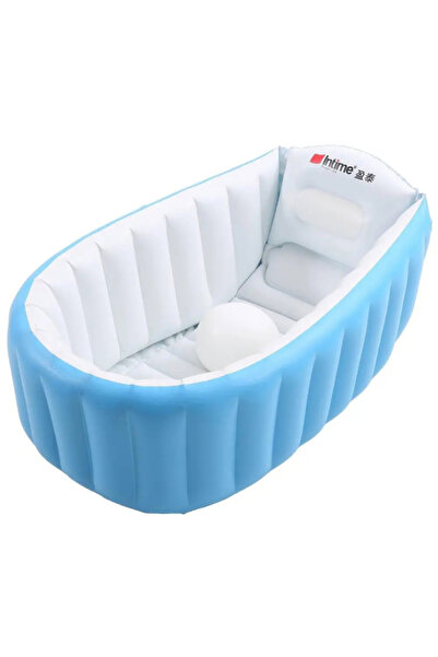 Intime Φουσκωτή μπανιέρα μωρού, 90x60x27 εκ., μπλε