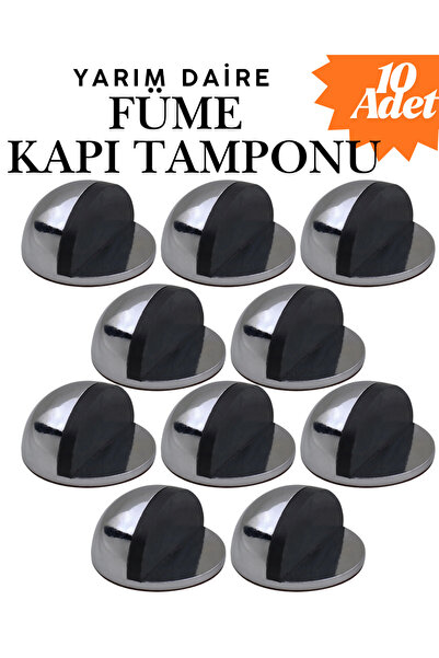 KAYRA LEATHER CRAFT 10 Pieces Smoked Semicircular Adhesive Door Bumper Door S...