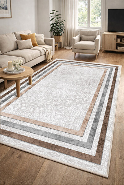 Lioara Home Modern Dijital Baskı Halı | Yıkanabilir Kaymaz Taban Salon & Yata...
