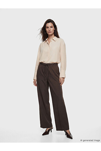 LC Waikiki Özmarka New Season Elastic Waist Wide Leg Women's Trousers