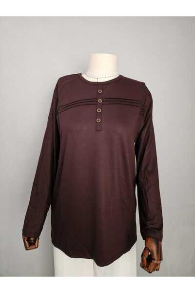 Nacar Moda Γυναικεία μπλούζα από χτενισμένο βαμβάκι Lycra για μεσήλικες και η...