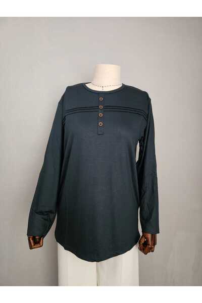 Nacar Moda Γυναικεία μπλούζα από χτενισμένο βαμβάκι Lycra για μεσήλικες και η...