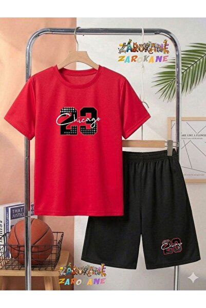 ZAROKANE Chicago23 Yazi Printed Top and Shorts/T-Shirt Two-Piece Summer Child...