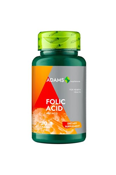 Adams Supplements Acid Folic 400mcg, 30cps,