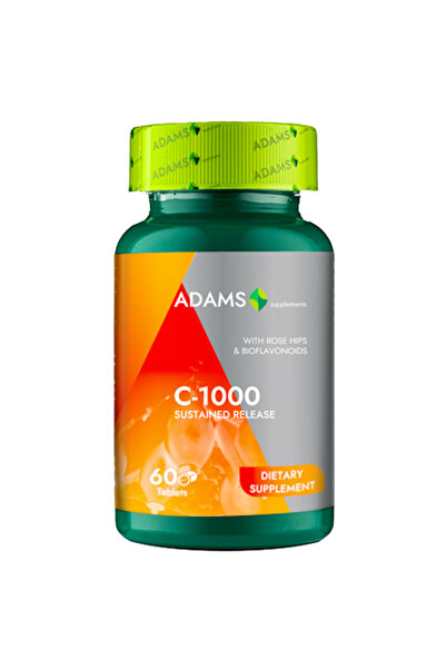 Adams Supplements Vitamina C-1000 cu Macese, 60cps,