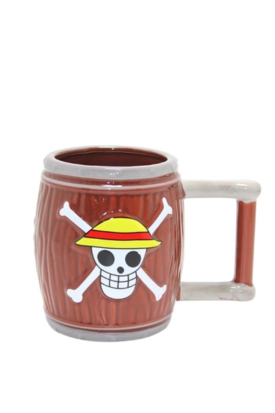 CAVAŞ sun hat One Piece Straw Hat Pirates 3D Barrel Design Mug Cup Product Di...