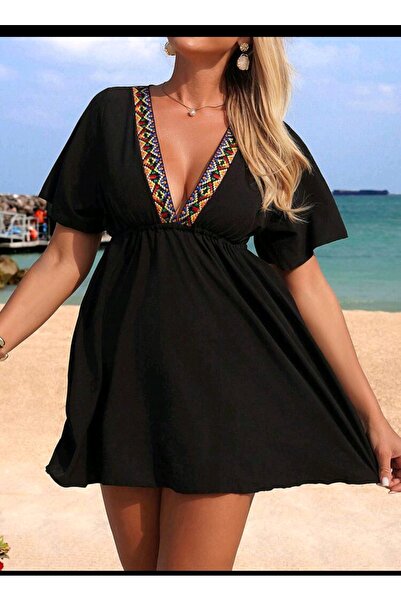 BF Bikini Fashion Παρεό με έθνικ σχέδιο καμέλιας