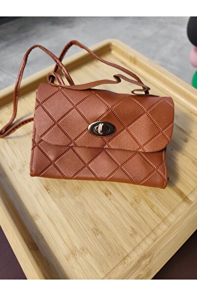 SAF HOBİ Women's Mini Shoulder Bag Quilted Patterned Chain Buckle Stylish Dai...