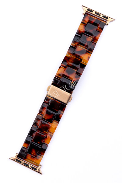 Quse Apple Watch 46mm/45mm/44mm & Series 1-3 42mm Uyumlu Desenli Reçine Kordo...