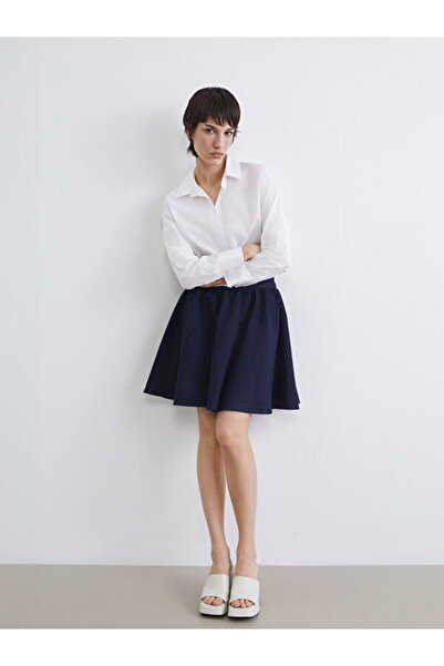 LC Waikiki Διαχρονικά Ρούχα & Αδιαχρονικές Επιλογές Μίνι τζιν φούστα με φερμο...