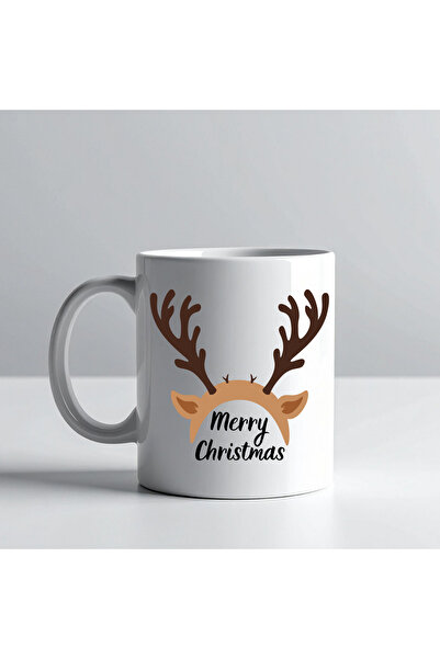 Beta Moda Hub Merry Christmas Deer Horn Design Mug Model 235 Christmas Themed...