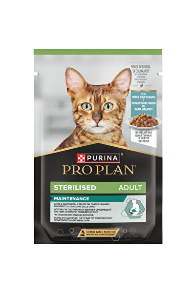Pro Plan Jelly Pouch Okyanus Balıklı Kısırlaştırılmış Yetişkin Kedi Konserves...